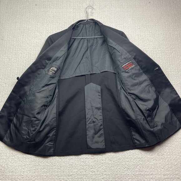 VTG Gala x Thos priestley & sons Mohair / Wool Blazer Sz 41R Black England Made - Picture 15 of 16